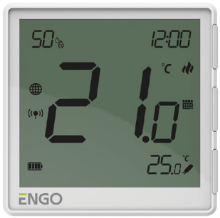 eone-batw premium white rf thermostat programmable with gateway
