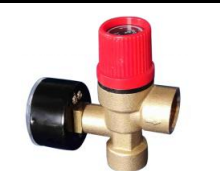 boiler safety pressure relief valve 1/2fxf 6bar with pressure gauge