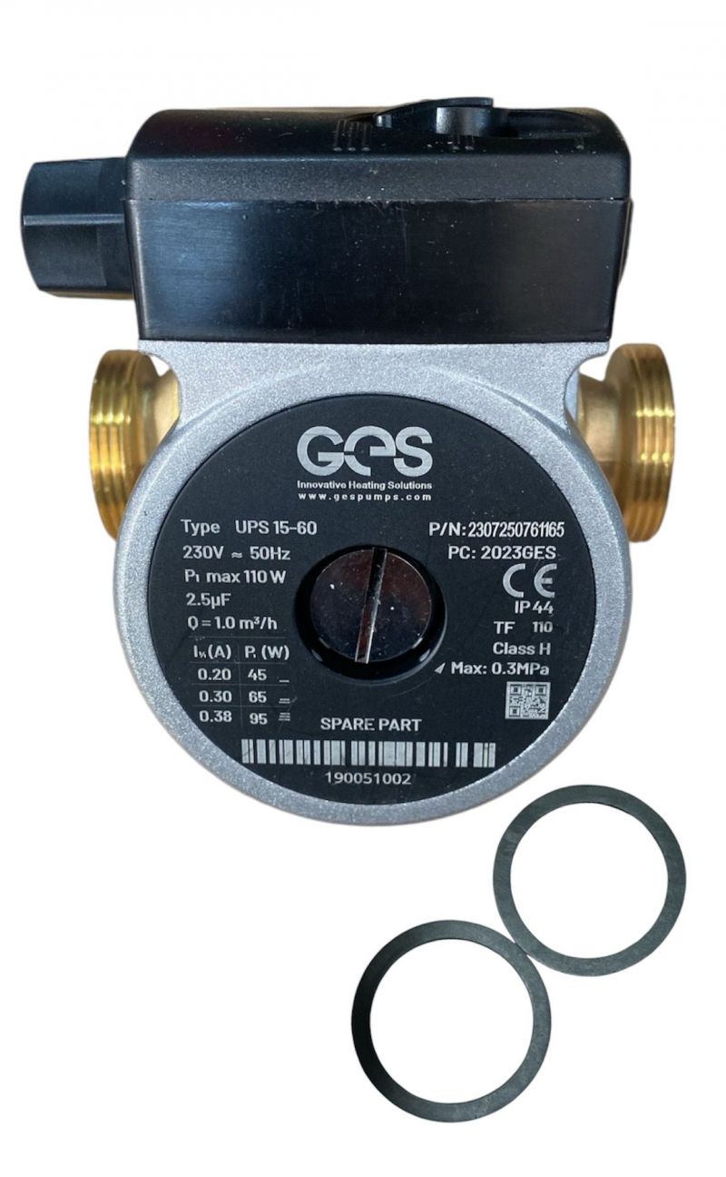 ges ups 15-60 brass traditional secondary hot water circulator 230v oem