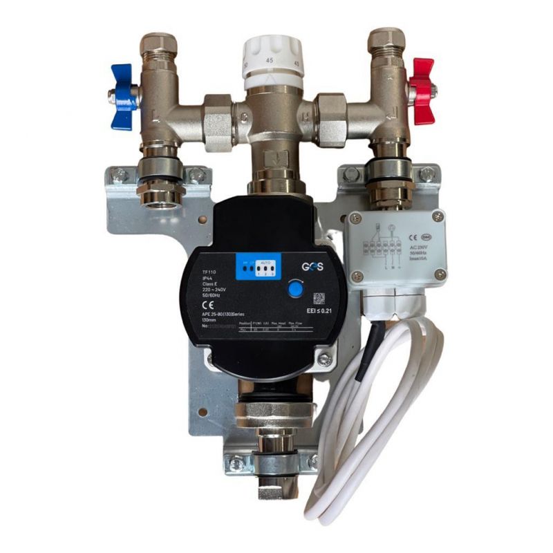 GES Underfloor Heating Single Zone/Room Manifold Pump Mixing Blending Valve 