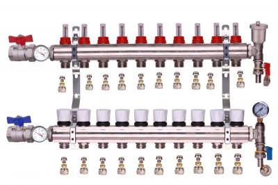 underfloor heating manifolds 10 port system