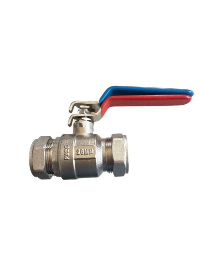 heatmag 28mm lever ball valve handle r/b