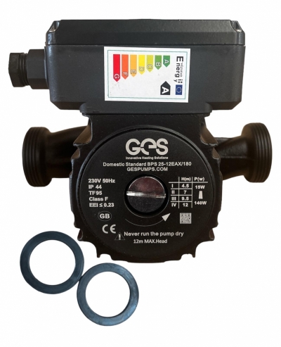 ges ups2 replaces groundfos 25-12eax/180 circulator pump 240v(replaces ups 25-55 and 25-80) brand new 