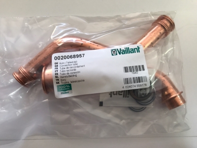 vaillant ecotec connection pipe 0020068957 for heat exchanger original